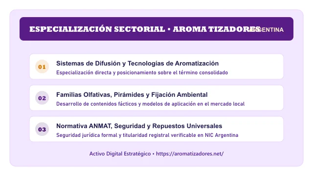 Enfoque temático y aplicaciones de negocio para el activo digital aromatizadores.net (GRUPO AROMATIZADORES)